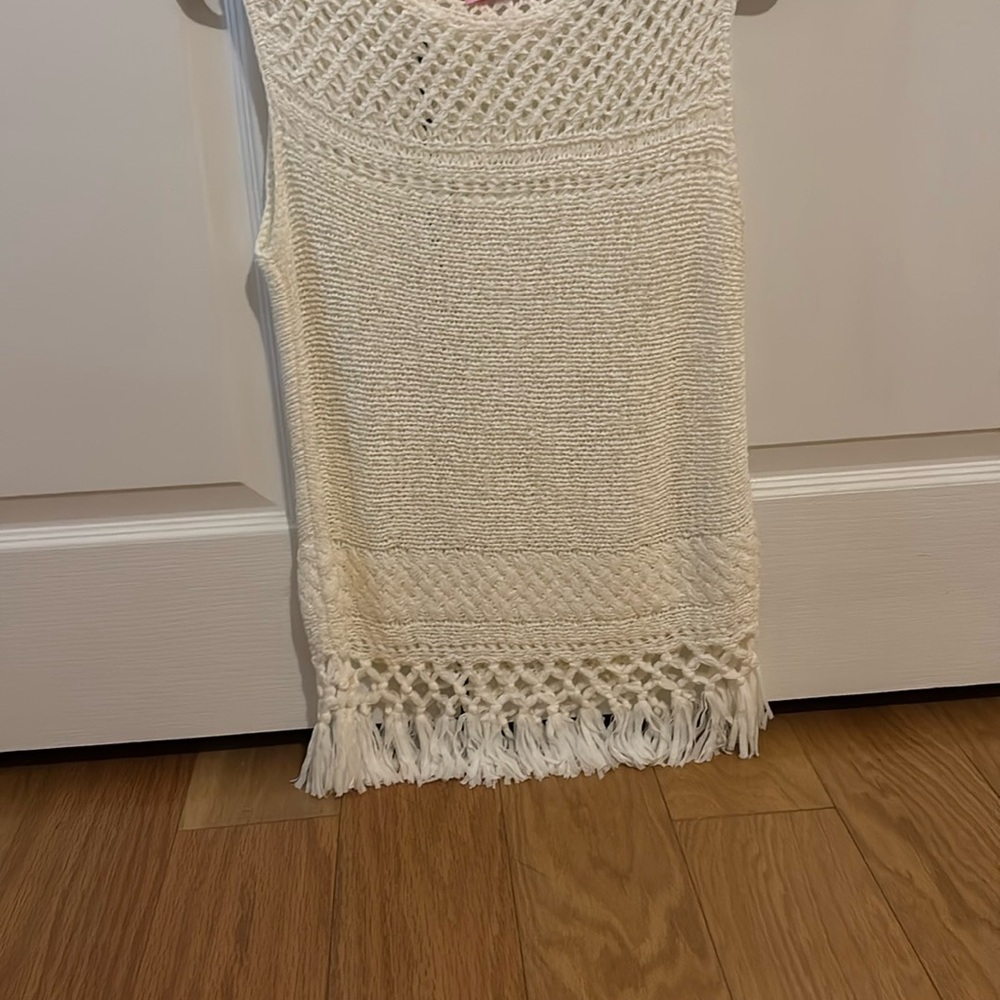Lilly Pulitzer Cream Knit Sleeveless Top